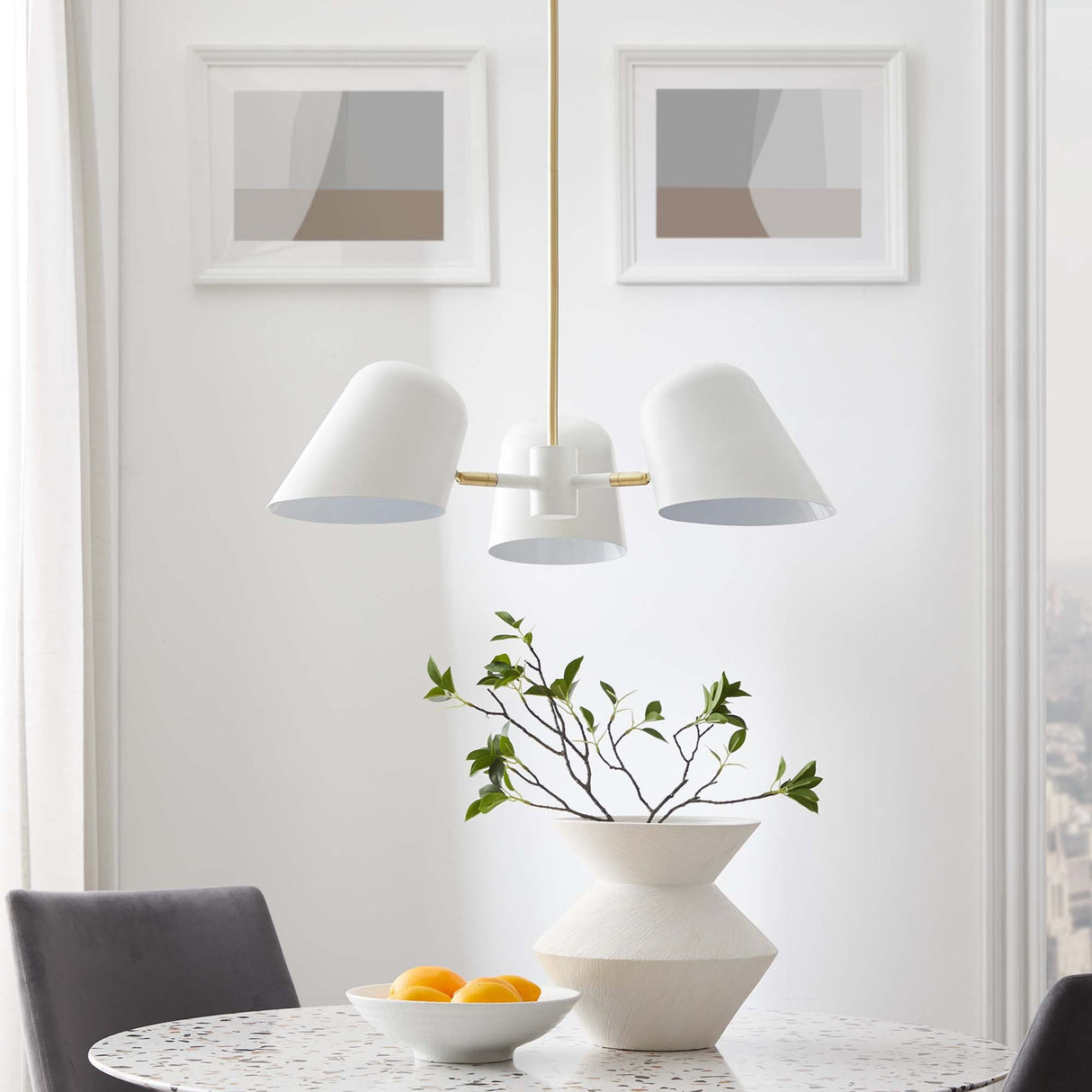 Briana 3-Light Pendant Light - Mid-Century Modern & Adjustable Swivel Shades