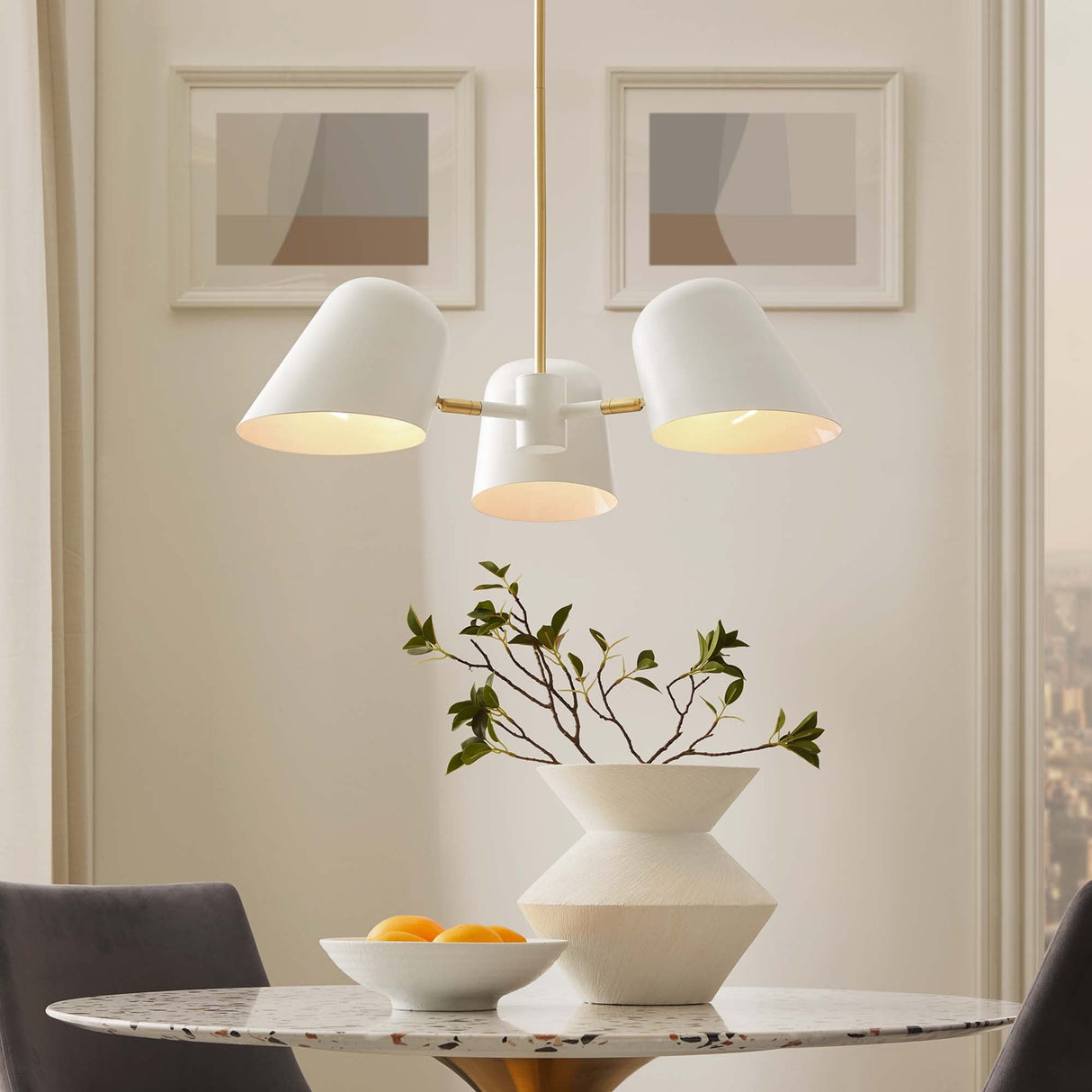 Briana 3-Light Pendant Light - Mid-Century Modern & Adjustable Swivel Shades