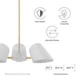 Briana 3-Light Pendant Light - Mid-Century Modern & Adjustable Swivel Shades