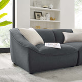 Comprise 2-Piece Upholstered Loveseat - Casual Modern & French Piping Detail