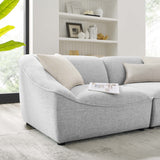 Comprise 2-Piece Upholstered Loveseat - Casual Modern & French Piping Detail