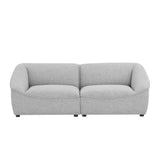 Comprise 2-Piece Upholstered Loveseat - Casual Modern & French Piping Detail