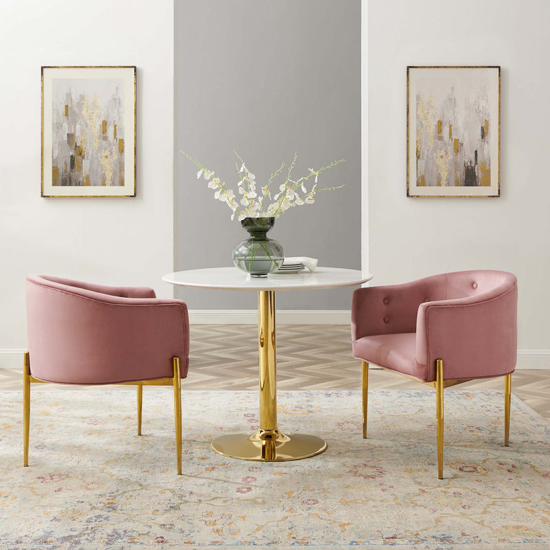 Savour Tufted Performance Velvet Accent Chairs - Set of 2 - Glam Deco & Versatile Living Room Seating