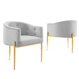 Savour Tufted Performance Velvet Accent Chairs - Set of 2 - Glam Deco & Versatile Living Room Seating