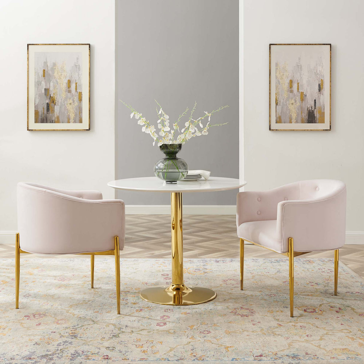 Savour Tufted Performance Velvet Accent Chairs - Set of 2 - Glam Deco & Versatile Living Room Seating