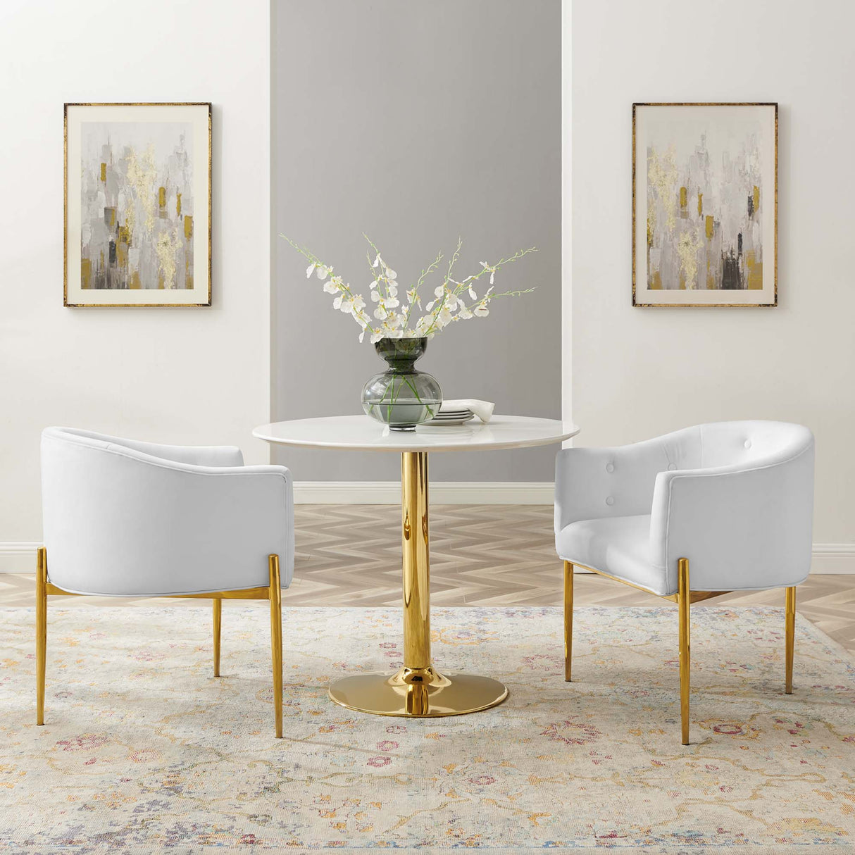Savour Tufted Performance Velvet Accent Chairs - Set of 2 - Glam Deco & Versatile Living Room Seating