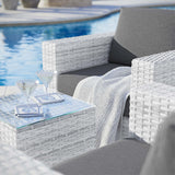 Convene 3-Piece Outdoor Patio Set - Modern Coastal & Weather-Resistant Wicker