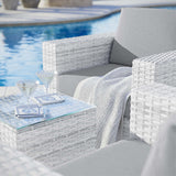 Convene 3-Piece Outdoor Patio Set - Modern Coastal & Weather-Resistant Wicker