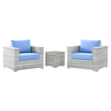 Convene 3-Piece Outdoor Patio Set - Modern Coastal & Weather-Resistant Wicker