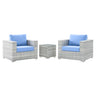 Convene 3-Piece Outdoor Patio Set - Modern Coastal & Weather-Resistant Wicker
