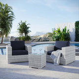 Convene 3-Piece Outdoor Patio Set - Modern Coastal & Weather-Resistant Wicker
