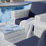 Convene 3-Piece Outdoor Patio Set - Modern Coastal & Weather-Resistant Wicker