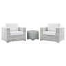 Convene 3-Piece Outdoor Patio Set - Modern Coastal & Weather-Resistant Wicker