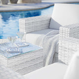 Convene 3-Piece Outdoor Patio Set - Modern Coastal & Weather-Resistant Wicker