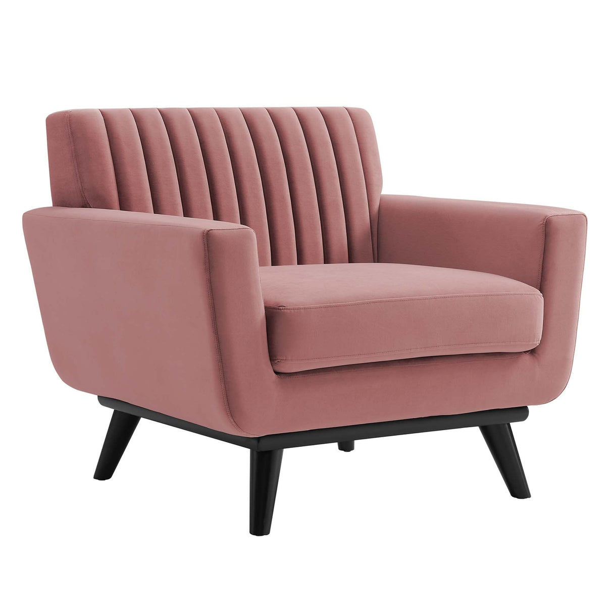 Engage Channel Tufted Performance Velvet Armchair - Mid-Century Modern & Stain-Resistant