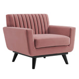 Engage Channel Tufted Performance Velvet Armchair - Mid-Century Modern & Stain-Resistant