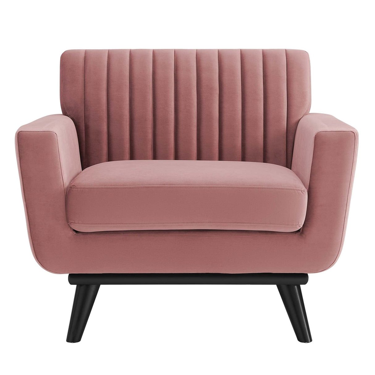 Engage Channel Tufted Performance Velvet Armchair - Mid-Century Modern & Stain-Resistant