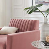 Engage Channel Tufted Performance Velvet Armchair - Mid-Century Modern & Stain-Resistant