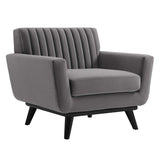 Engage Channel Tufted Performance Velvet Armchair - Mid-Century Modern & Stain-Resistant