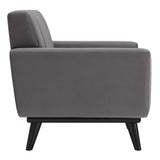 Engage Channel Tufted Performance Velvet Armchair - Mid-Century Modern & Stain-Resistant