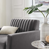 Engage Channel Tufted Performance Velvet Armchair - Mid-Century Modern & Stain-Resistant