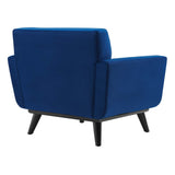 Engage Channel Tufted Performance Velvet Armchair - Mid-Century Modern & Stain-Resistant