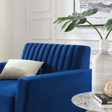 Engage Channel Tufted Performance Velvet Armchair - Mid-Century Modern & Stain-Resistant
