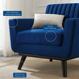 Engage Channel Tufted Performance Velvet Armchair - Mid-Century Modern & Stain-Resistant