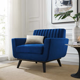 Engage Channel Tufted Performance Velvet Armchair - Mid-Century Modern & Stain-Resistant