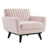 Engage Channel Tufted Performance Velvet Armchair - Mid-Century Modern & Stain-Resistant