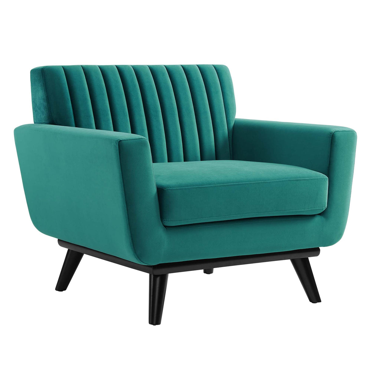 Engage Channel Tufted Performance Velvet Armchair - Mid-Century Modern & Stain-Resistant