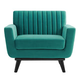 Engage Channel Tufted Performance Velvet Armchair - Mid-Century Modern & Stain-Resistant