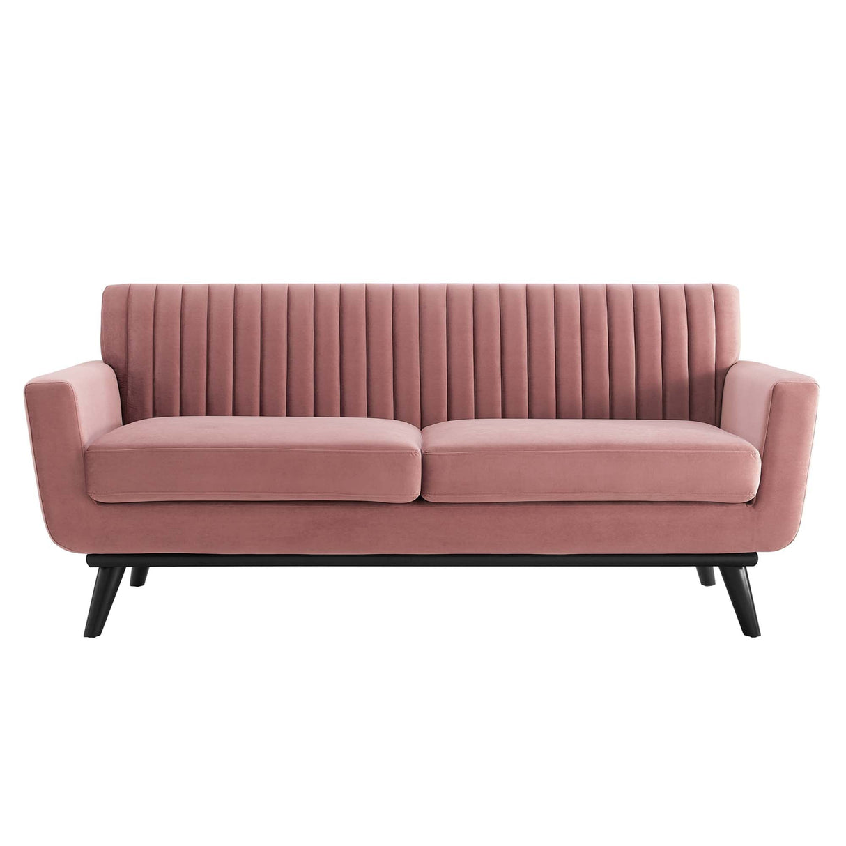 Engage Channel Tufted Performance Velvet Loveseat - Glam Deco & Stain-Resistant Living Room Seating