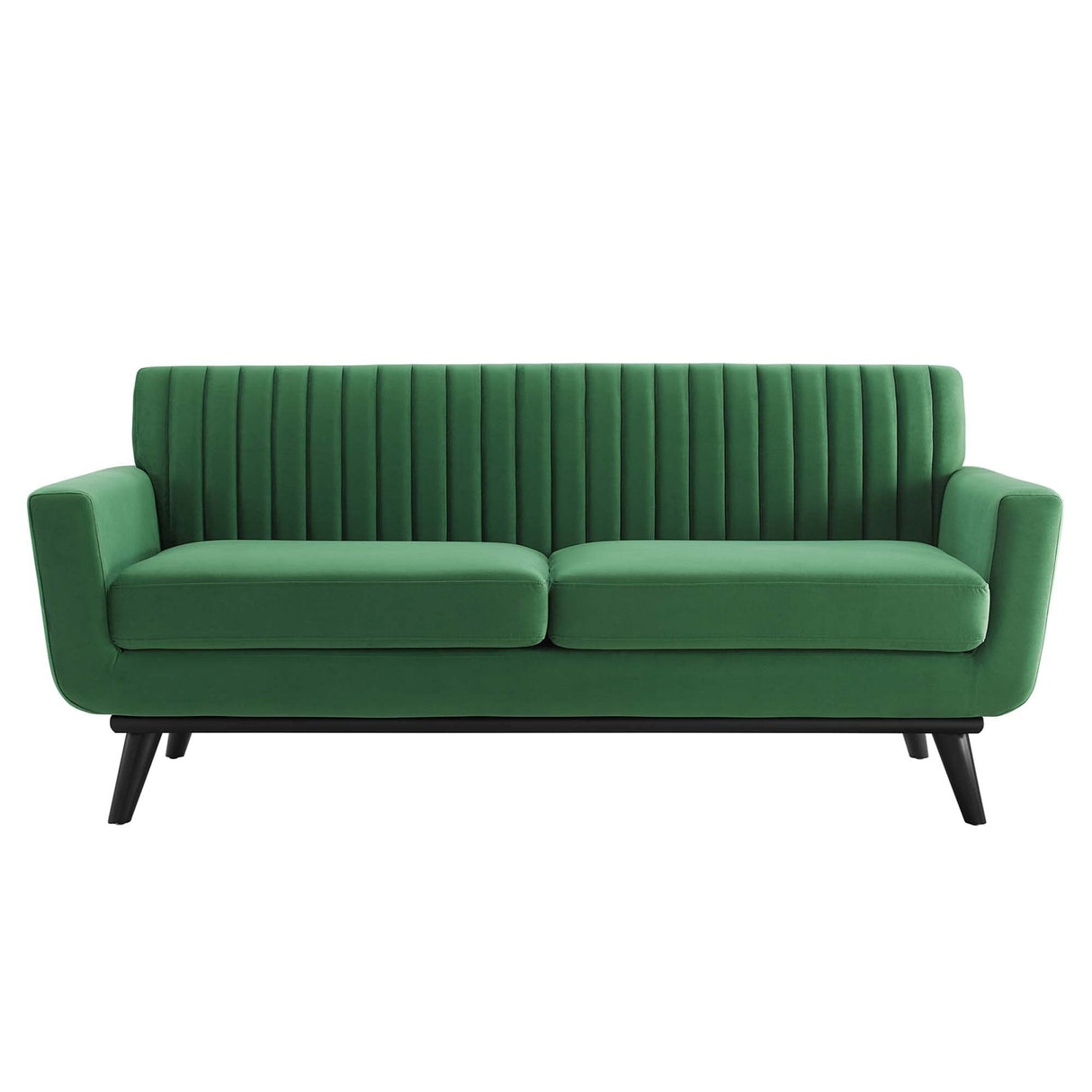Engage Channel Tufted Performance Velvet Loveseat - Glam Deco & Stain-Resistant Living Room Seating