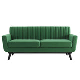 Engage Channel Tufted Performance Velvet Loveseat - Glam Deco & Stain-Resistant Living Room Seating