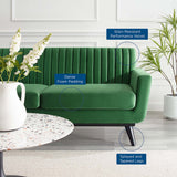 Engage Channel Tufted Performance Velvet Loveseat - Glam Deco & Stain-Resistant Living Room Seating