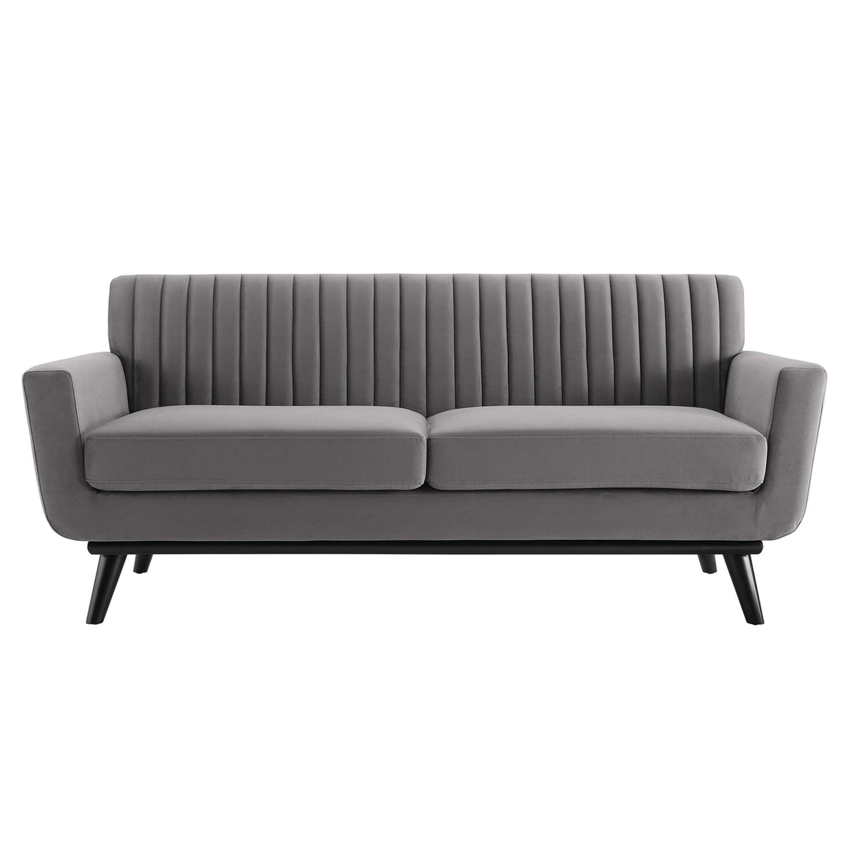 Engage Channel Tufted Performance Velvet Loveseat - Glam Deco & Stain-Resistant Living Room Seating