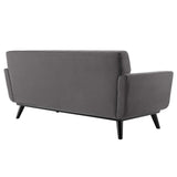 Engage Channel Tufted Performance Velvet Loveseat - Glam Deco & Stain-Resistant Living Room Seating