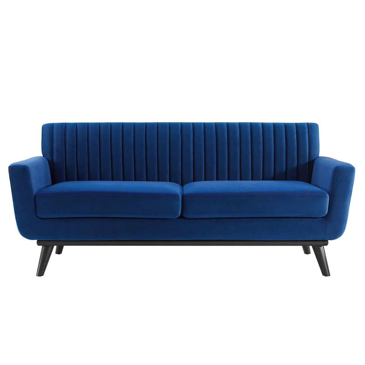 Engage Channel Tufted Performance Velvet Loveseat - Glam Deco & Stain-Resistant Living Room Seating
