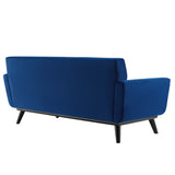 Engage Channel Tufted Performance Velvet Loveseat - Glam Deco & Stain-Resistant Living Room Seating