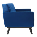 Engage Channel Tufted Performance Velvet Loveseat - Glam Deco & Stain-Resistant Living Room Seating