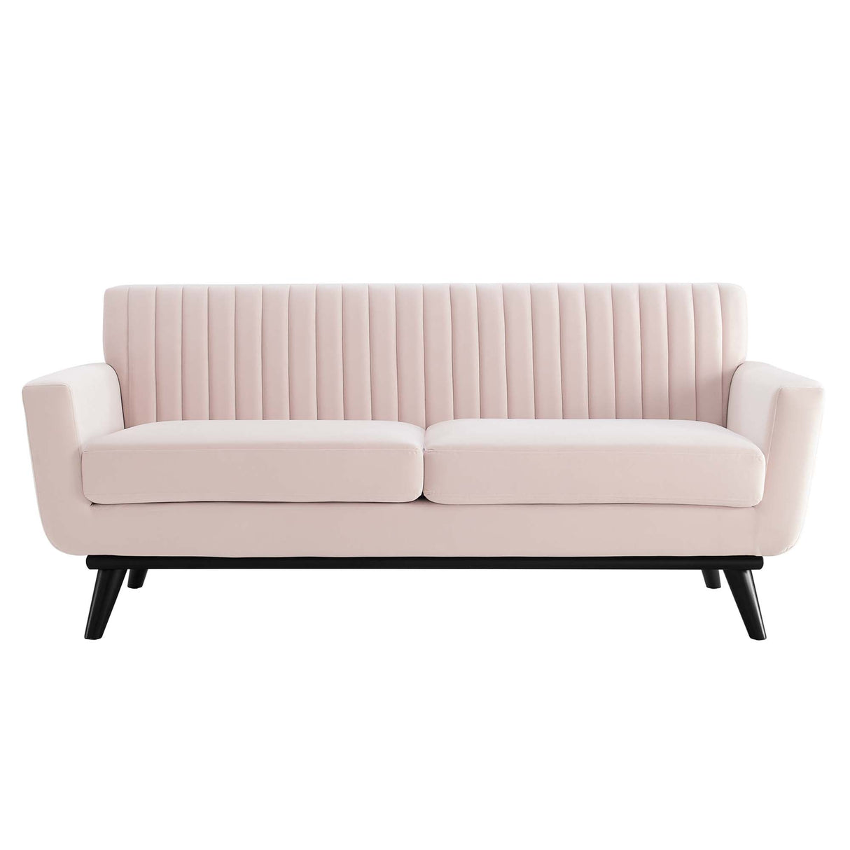 Engage Channel Tufted Performance Velvet Loveseat - Glam Deco & Stain-Resistant Living Room Seating