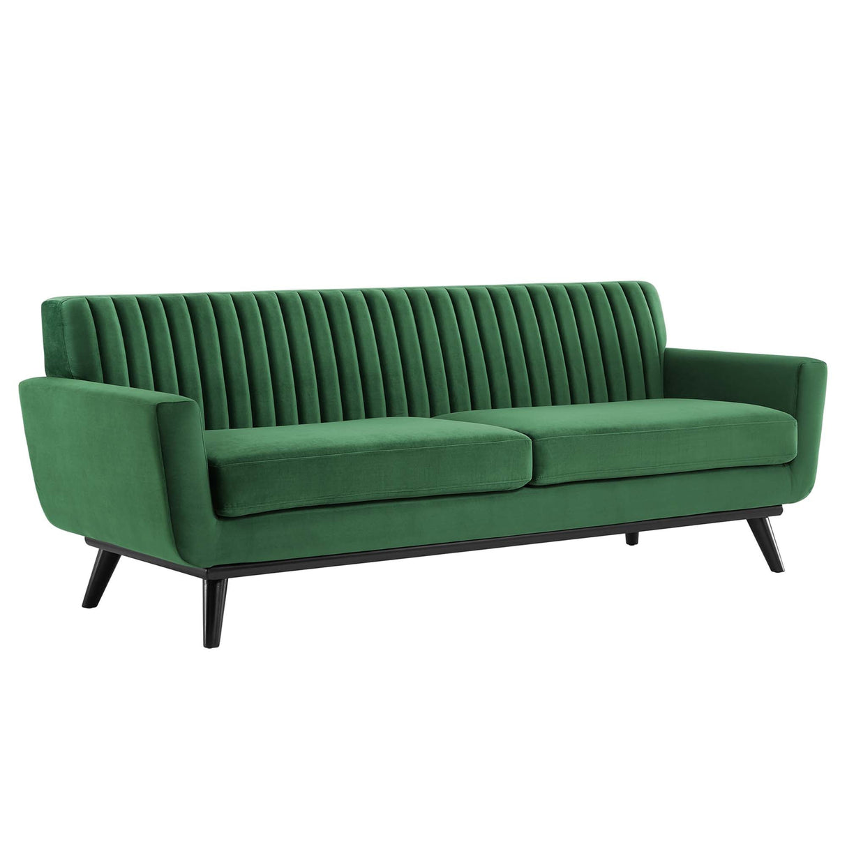 Engage Channel Tufted Performance Velvet Sofa - Mid-Century Modern & Stain-Resistant