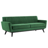 Engage Channel Tufted Performance Velvet Sofa - Mid-Century Modern & Stain-Resistant