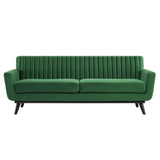 Engage Channel Tufted Performance Velvet Sofa - Mid-Century Modern & Stain-Resistant