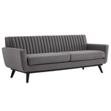 Engage Channel Tufted Performance Velvet Sofa - Mid-Century Modern & Stain-Resistant