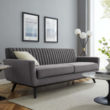 Engage Channel Tufted Performance Velvet Sofa - Mid-Century Modern & Stain-Resistant