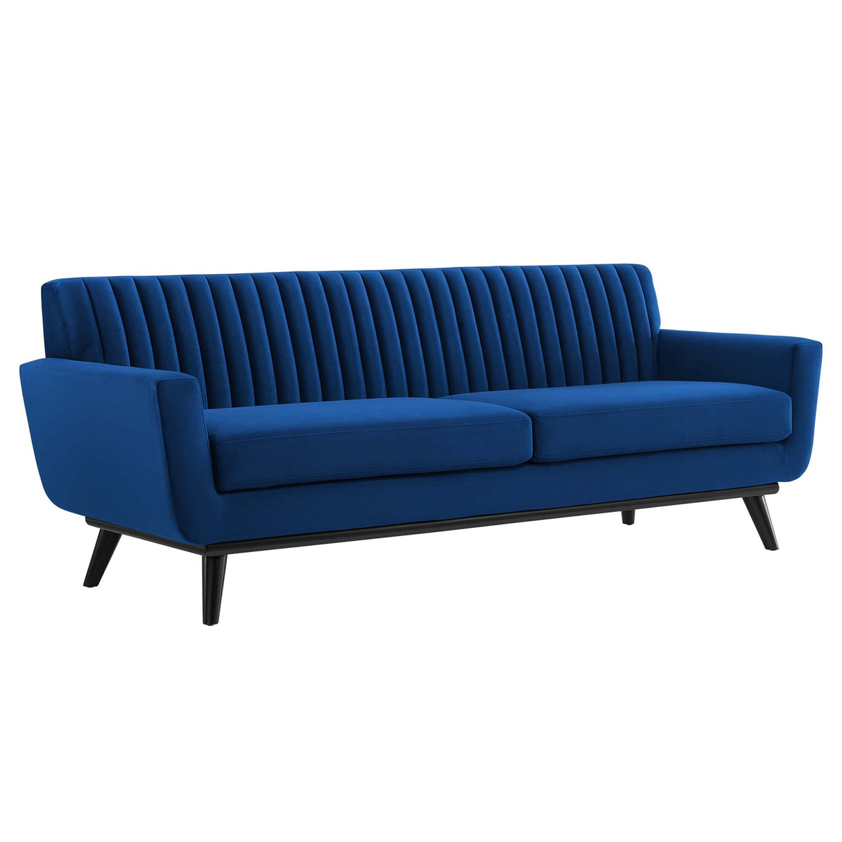 Engage Channel Tufted Performance Velvet Sofa - Mid-Century Modern & Stain-Resistant