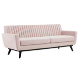 Engage Channel Tufted Performance Velvet Sofa - Mid-Century Modern & Stain-Resistant