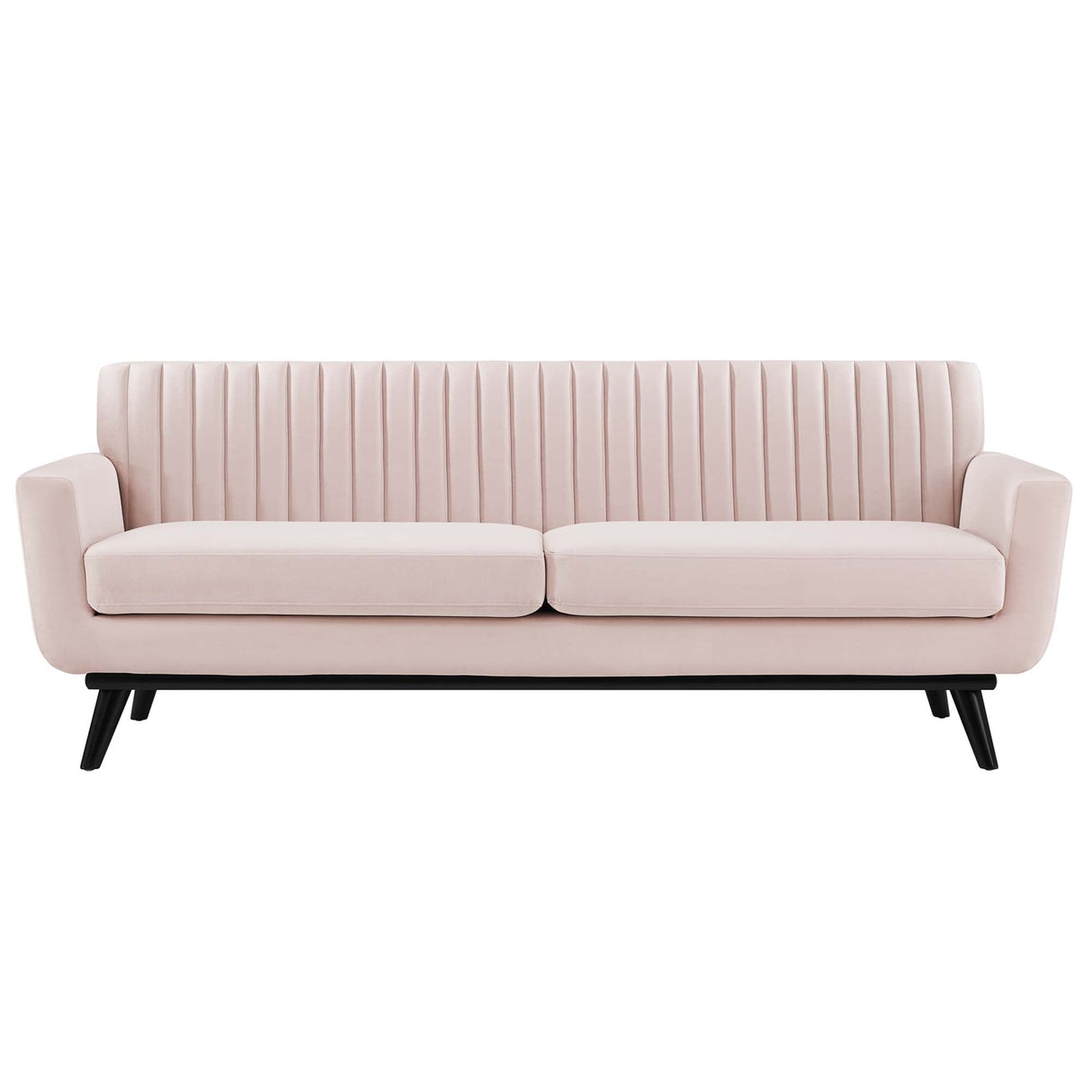 Engage Channel Tufted Performance Velvet Sofa - Mid-Century Modern & Stain-Resistant